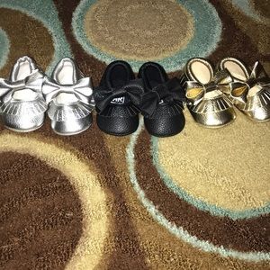 Girls(infant)size 0-6 months moccasin’s.